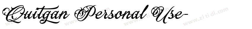 Quitgan Personal Use字体转换